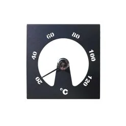 Lumo Neliö Musta Alumiini Saunamittari