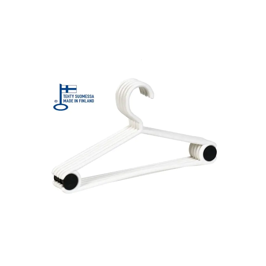 Aino Valkoinen Lasten Vaateripustin 5 Kpl