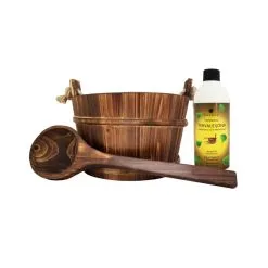 Emendo Poltettu Narukiulu + Kauha + Tervaleijona Löylytuoksu 500 Ml