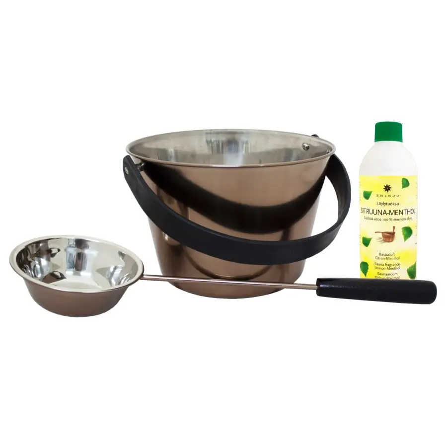 Emendo Saunasanko Ja Kauha+Sitruuna-Menthol Löylytuoksu