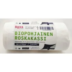 Rosa 30 L Valkoinen 20 Kpl Biopohjainen Roskakassi