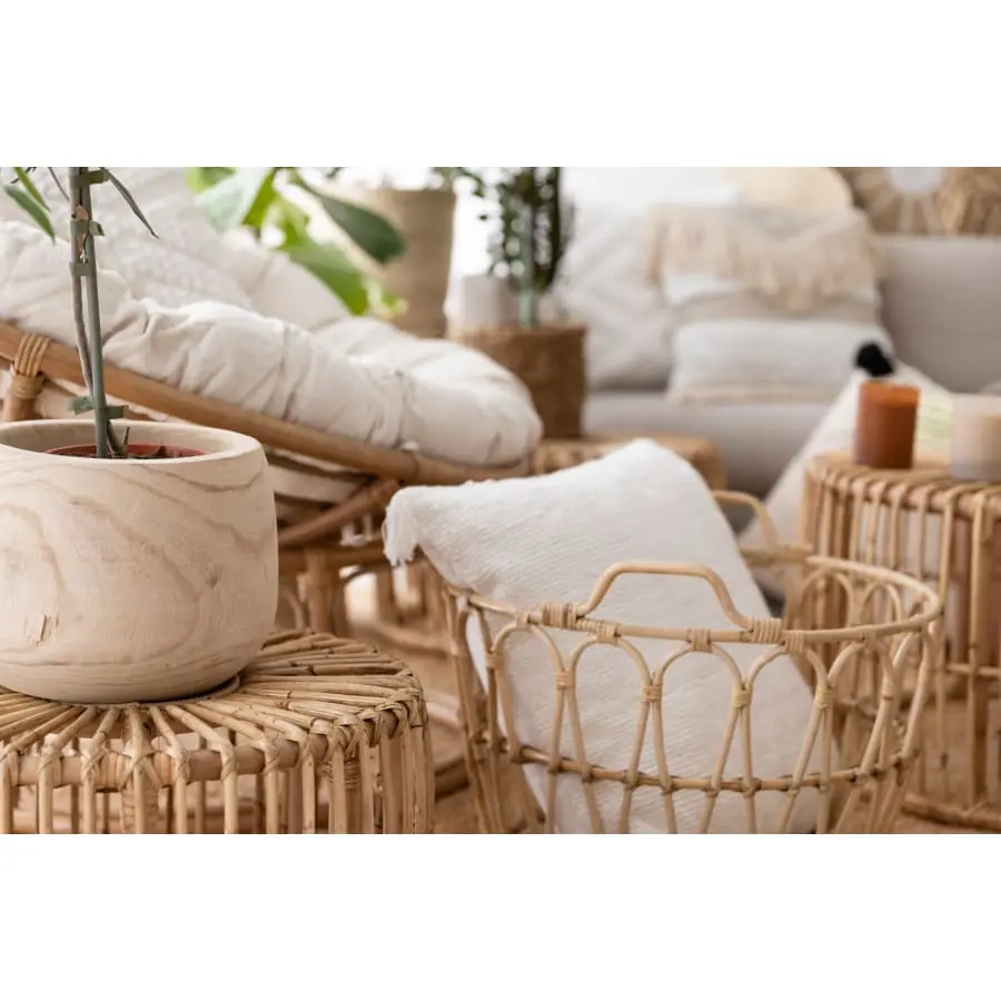 Aina Anna Rottinkipöytä/rahi - Image 3